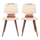 ensemble de 2 chaises de salle à manger vintage en contreplaqué