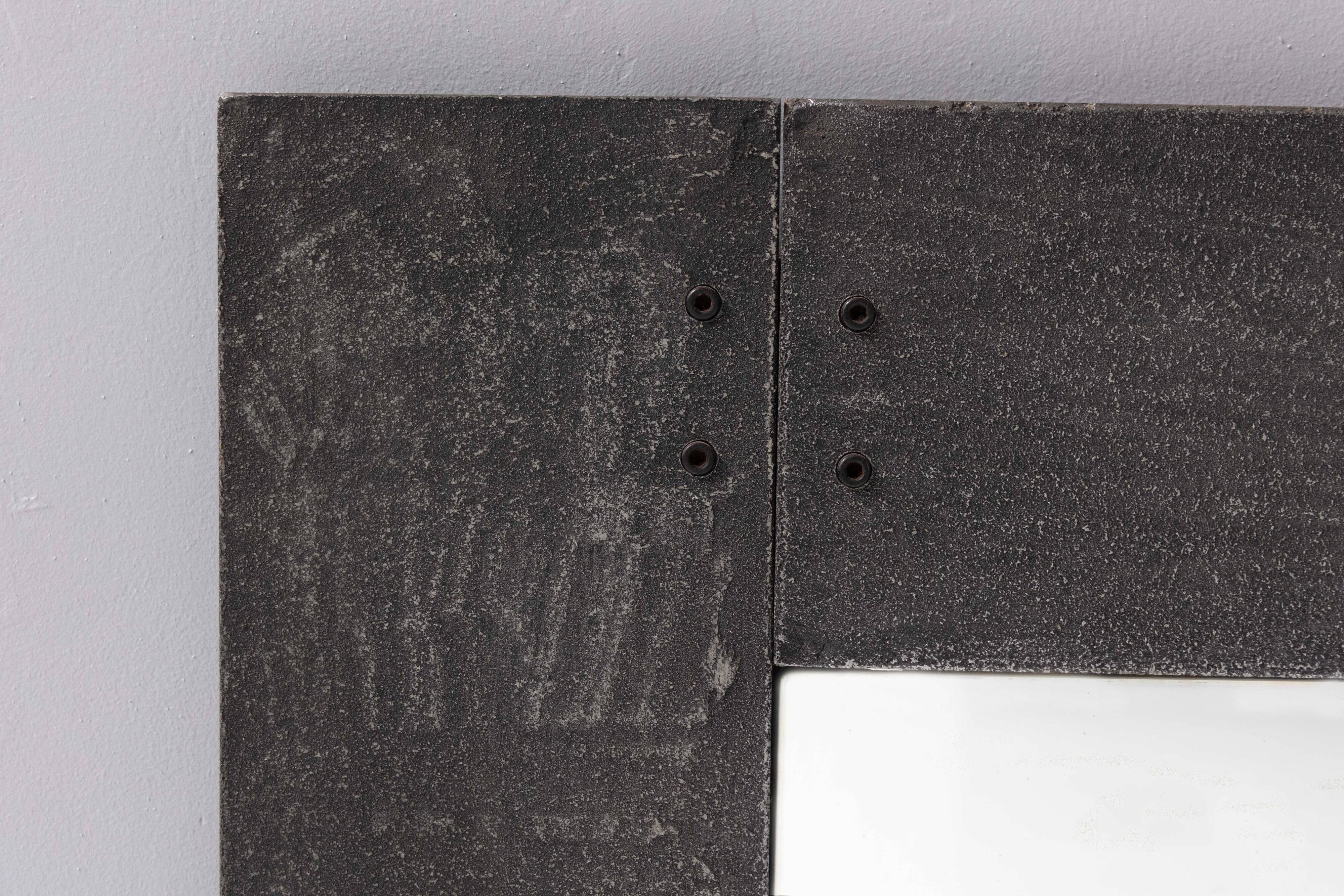 Cast Aluminum Mirror by Lorenzo Burchiellaro, Italy, 1970s