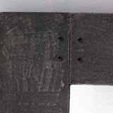 Cast Aluminum Mirror by Lorenzo Burchiellaro, Italy, 1970s