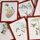 Lot de 7 chromolithographies oiseaux années 50
