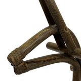 Midcentury bamboo rattan rocking horse 60's design children