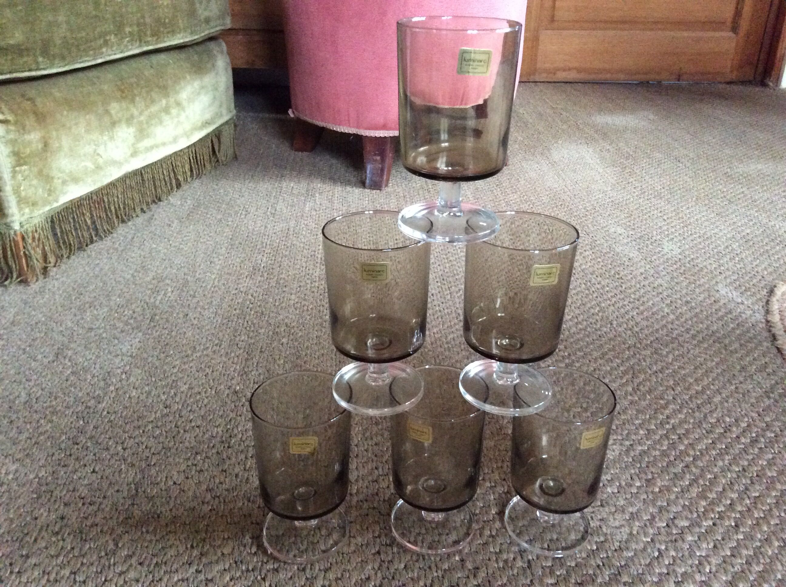 Série de 6 verres à pied