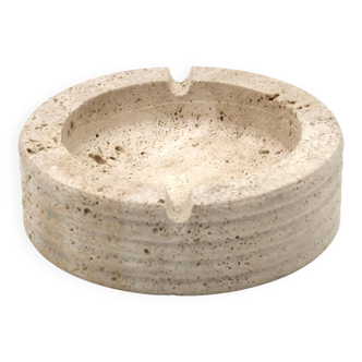 Cerri Nestore round Italian ashtray in travertine, 1970s