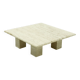 Mid Century Italian Modern Travertine Coffee Table 1970s