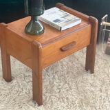 Vintage elm bedside table