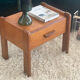 Vintage elm bedside table