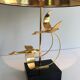 Brass Table Lamp with Wild Goose Flight, French Work, circa 1970