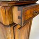 Provincial antique bedside table in oak, marble top, late 19th century.