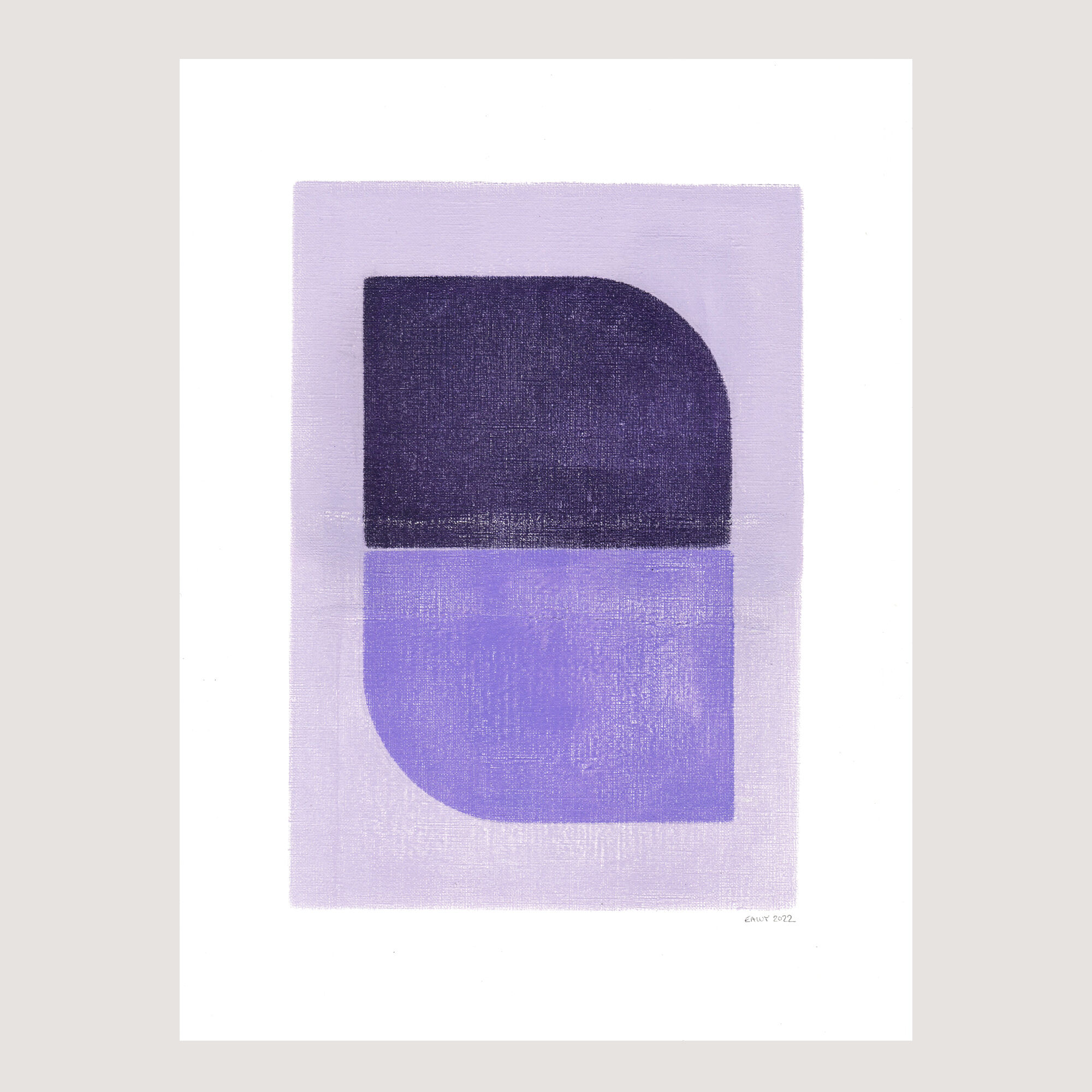 Abstract painting on paper 30x40 signed eawy