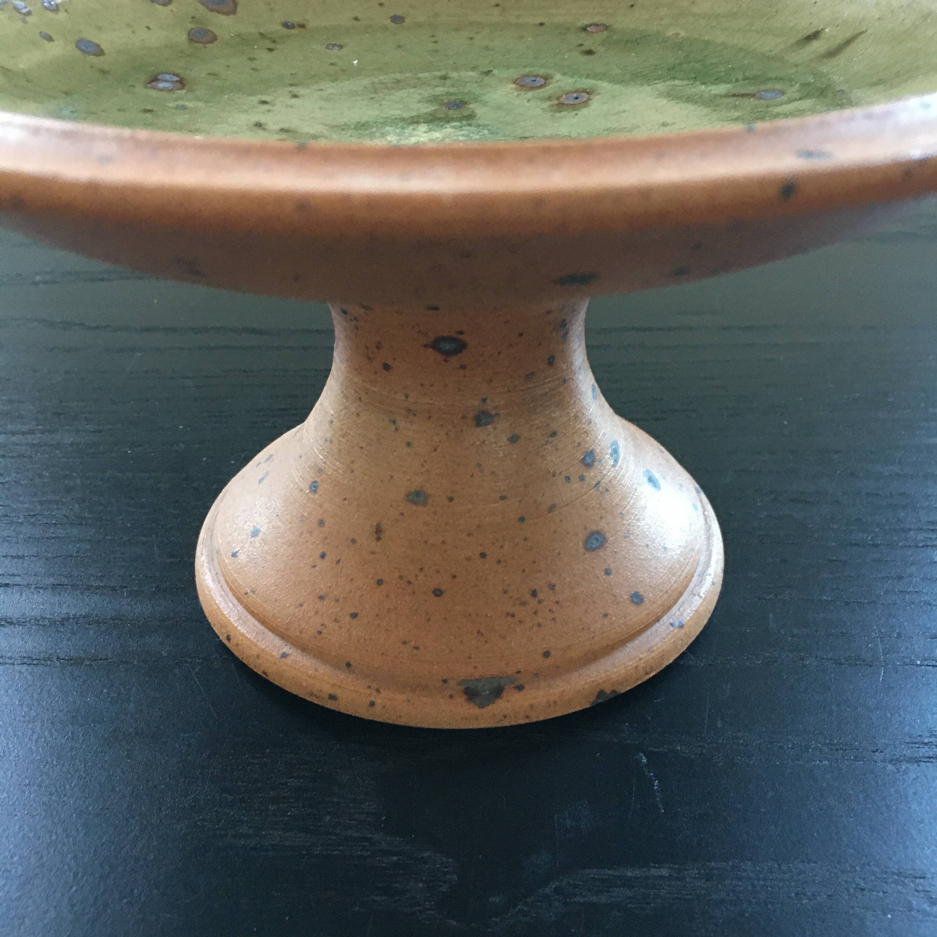 Stoneware footed bowl, Corsican crafts