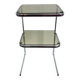 70s chrome and smoked glass side table
