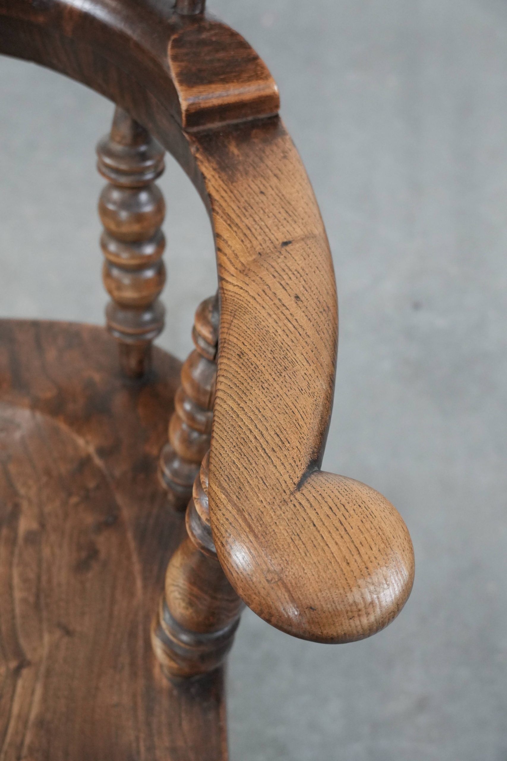 Antique English Highback Windsor Chair from the 18th Century