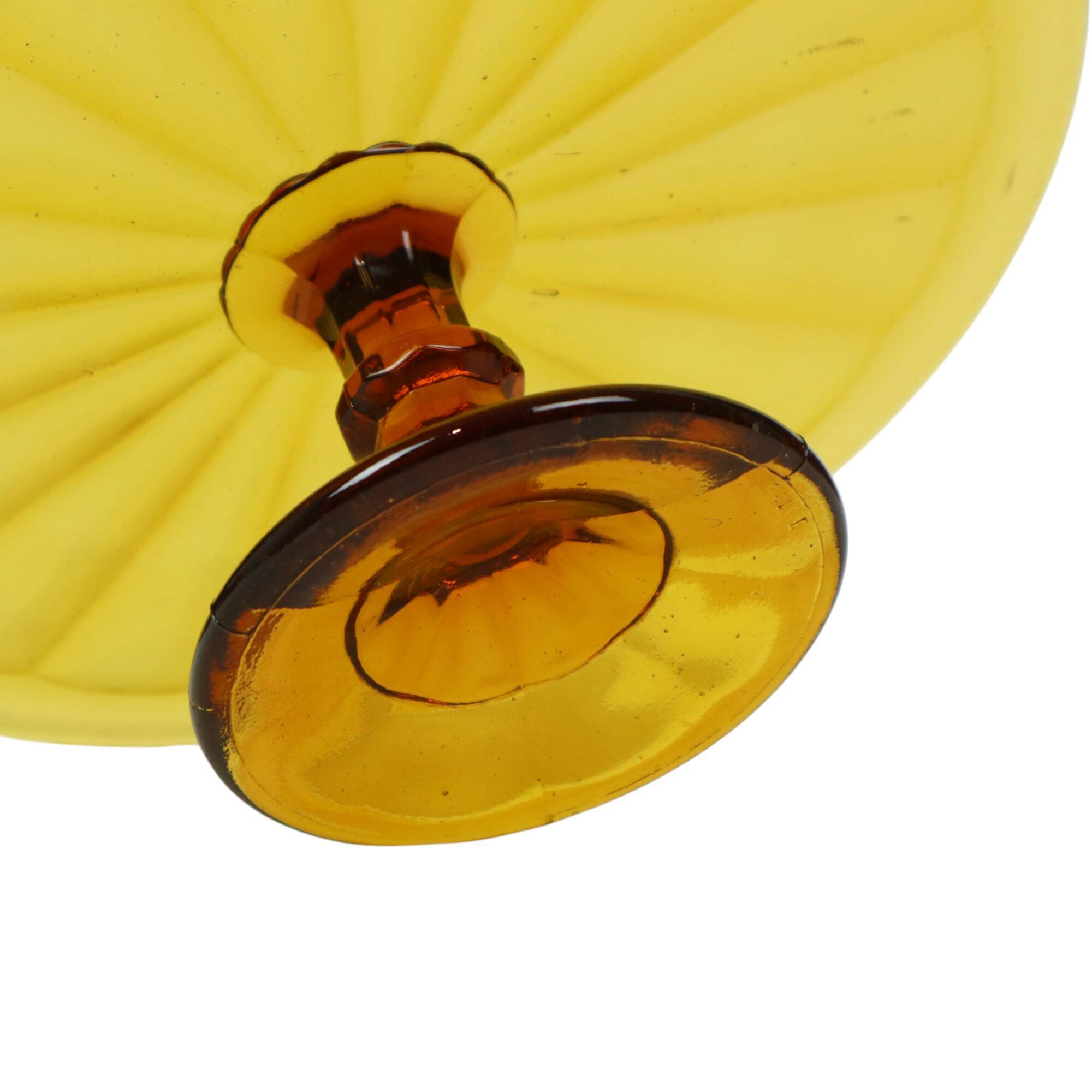 Amber Art Deco Cake Stand Pastry Dish Scailmont