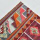 3x11 Burgundy & Orange Vintage Runner Rug, 95x325Cm