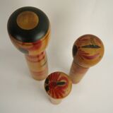 Set of 3 kokeshi (medium size)