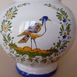 Angoulême earthenware pitcher "Le Renoleau" Moustiers decor