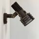 Adjustable vintage brown and brass wall light, France, 1970.
