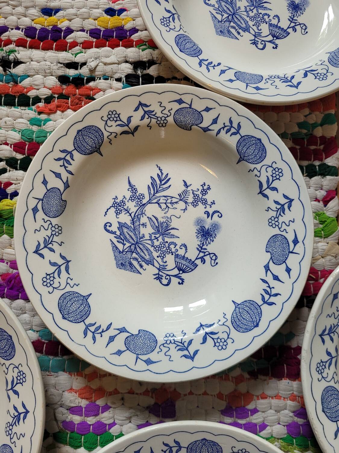 Lot de 5 assiettes creuses Blue Onion