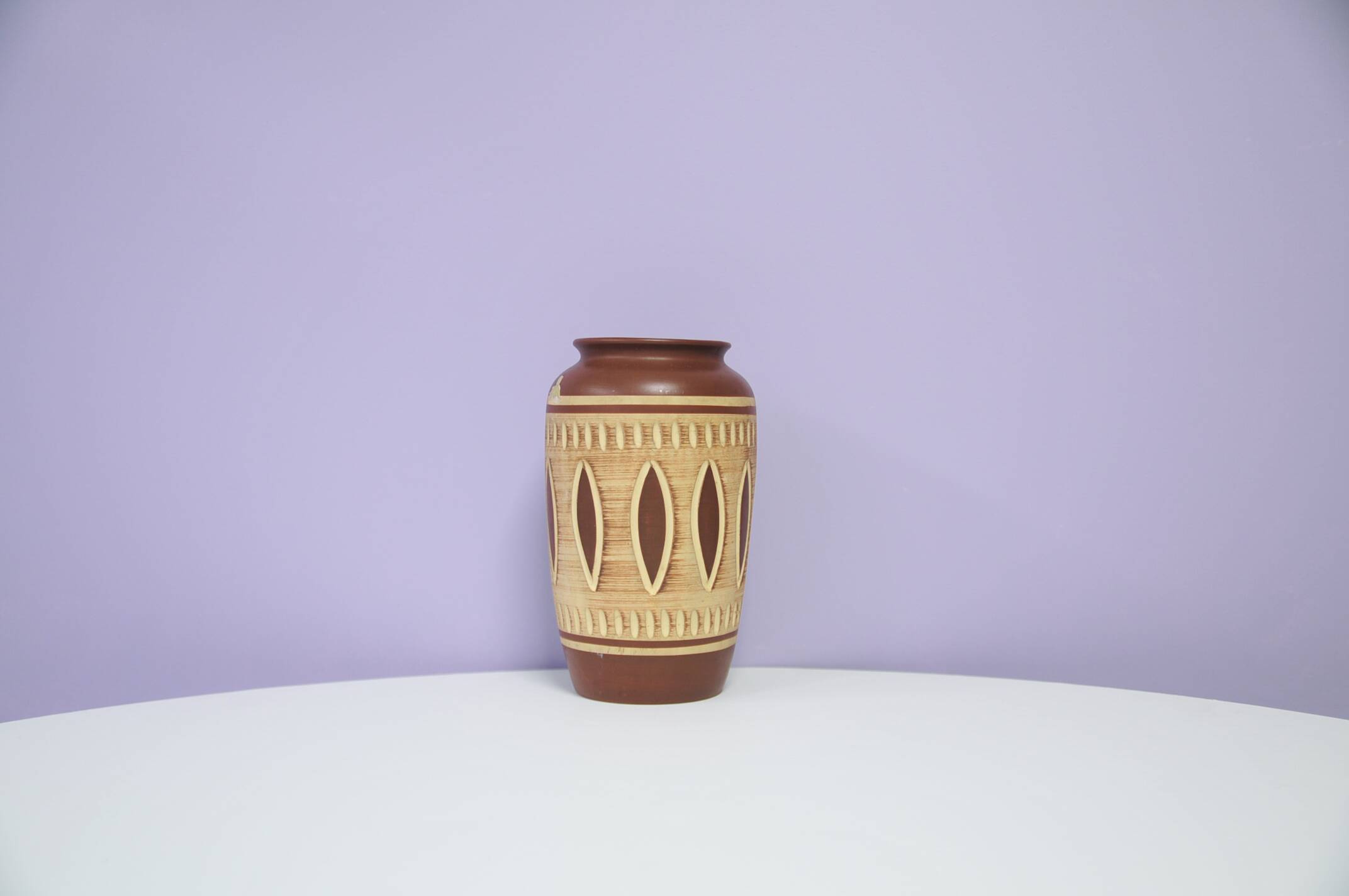 Brown & beige West Germany vase