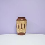 Brown & beige West Germany vase