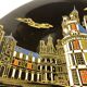 Plat en céramique de Longwy, décor Chambord par Valenti