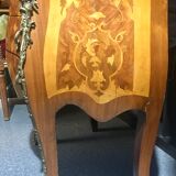 Curved commodus, tomb, Louis XV style, in marquetry, 3 drawers