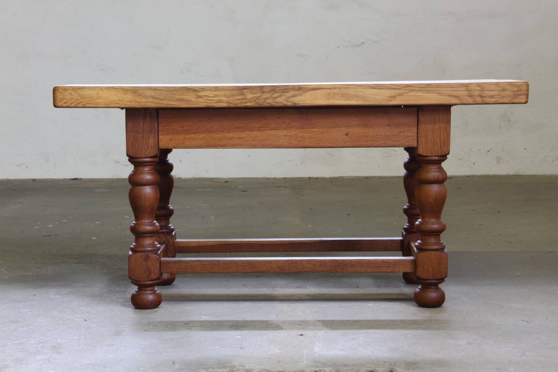 Early 20th century Danish Baroque coffee table solid oak