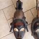 West African Baule Mblo Carved Wooden Masks (1970-1980)