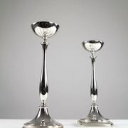 Gunnar Ander for Ystad-Metall: Pair of “Nysilver” candle holders, 1960s