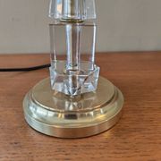 Lampe Art Déco, verre et laiton
