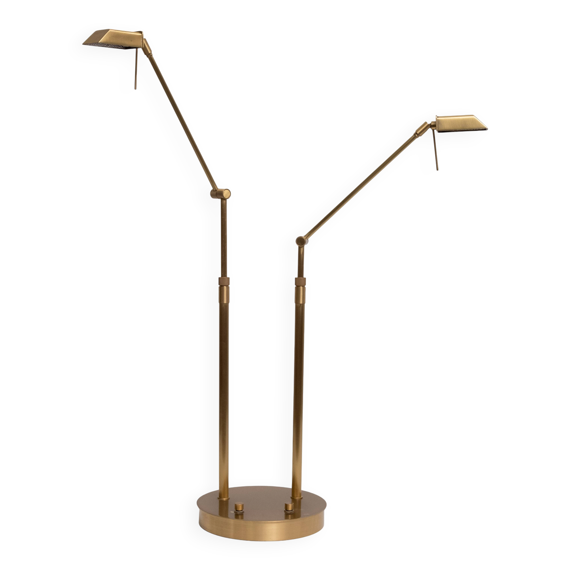 Stunning Ben Demmers Brass double l table lamp 1980s