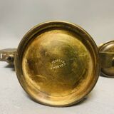 Church brass candle holder with matchbox