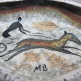 Empty ceramic rock pocket signed 60s