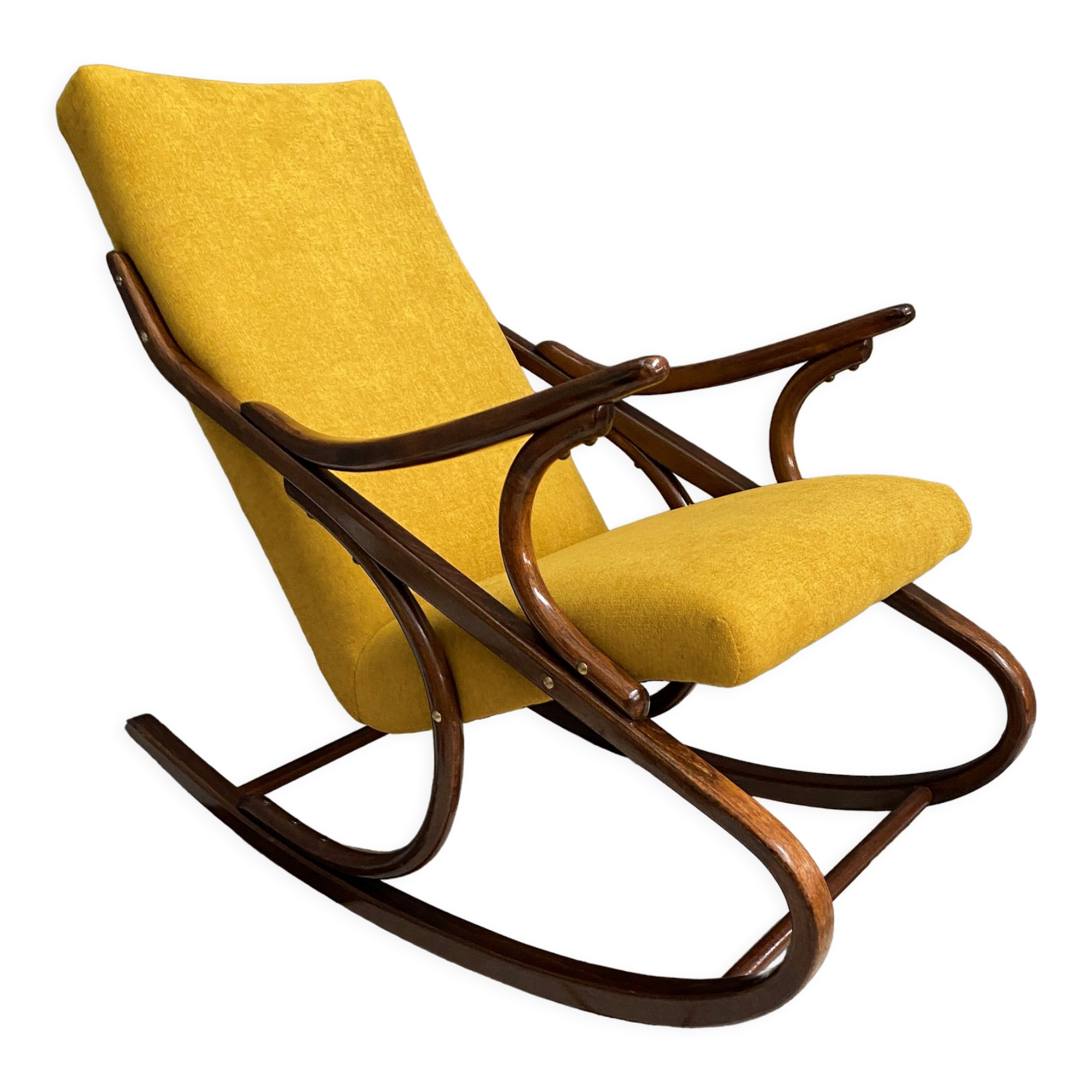 Rocking chair in yellow by TON