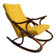 Rocking-chair en jaune par TON