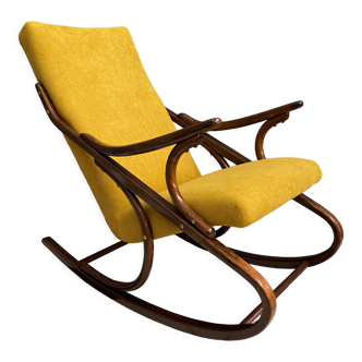 Rocking-chair en jaune par TON