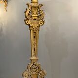 Torchère in gilded wood and carved