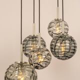Grand cascading chandelier design with Murano glass by Doria, Germany, 1970s.