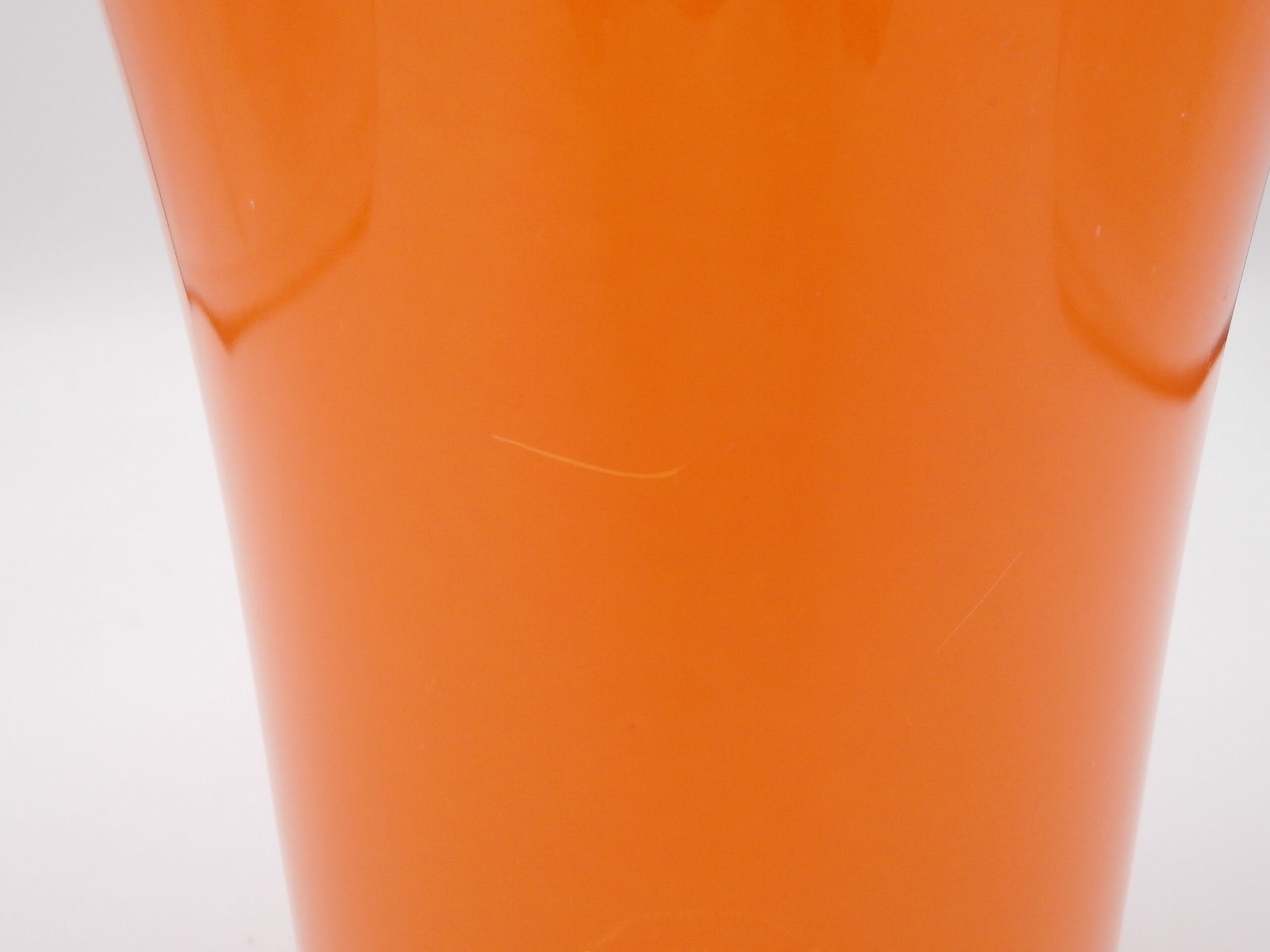 Orange glass vase