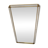 Grand miroir doré Deknudt à parcloses des années 70