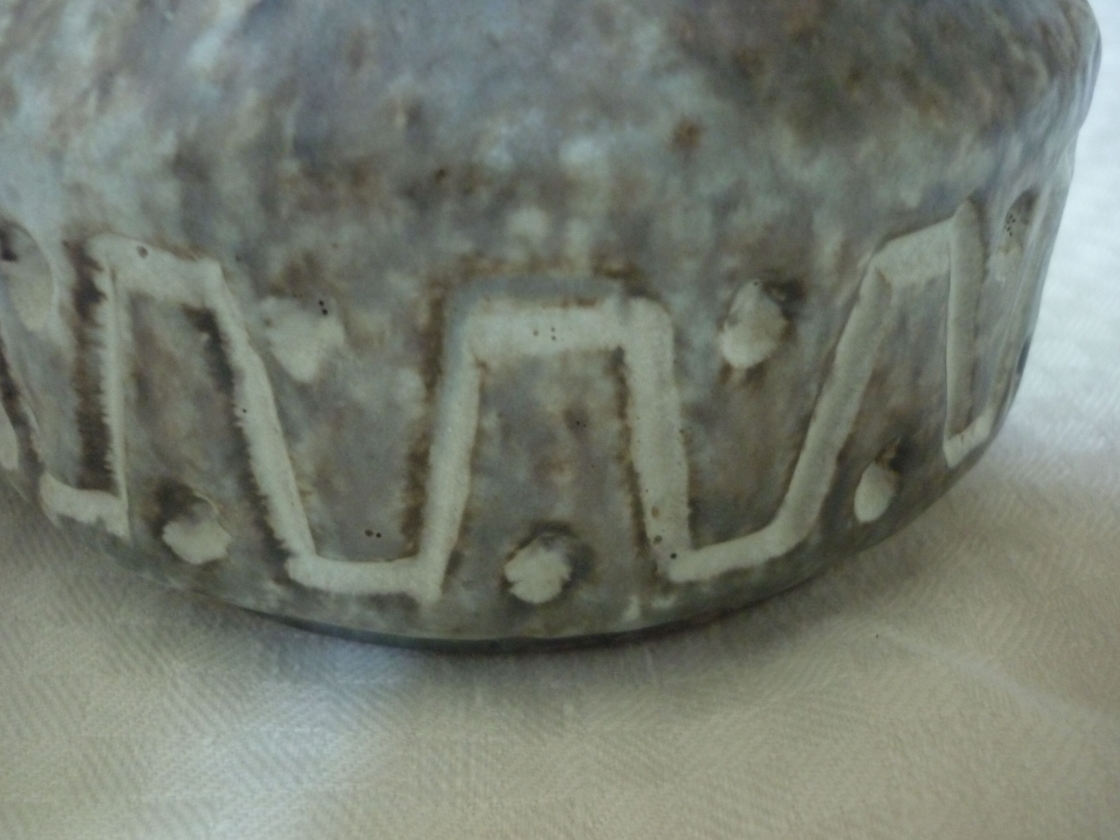 Vase en ceramique W Germany gris bleu