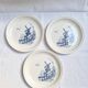 Assiettes plates moulin bleu vintage
