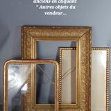 Old frame gilded stucco wood 65,5x55,5 cm, foliage 51x41 cm SB
