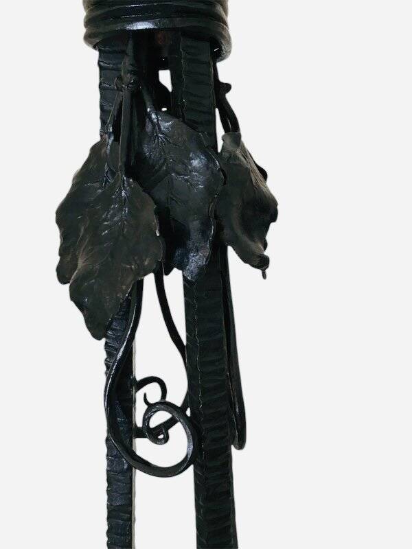 Wrought iron floor lamp, 170 cm, Art Deco work circa 1920