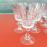 Set of 12 glasses of chiseled crystal