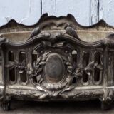 Art nouveau planter in silver metal