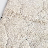 Moroccan Berber carpet Beni Ouarain ecru with engraved motifs 256x160cm