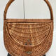 Vintage 70s wicker shopping basket