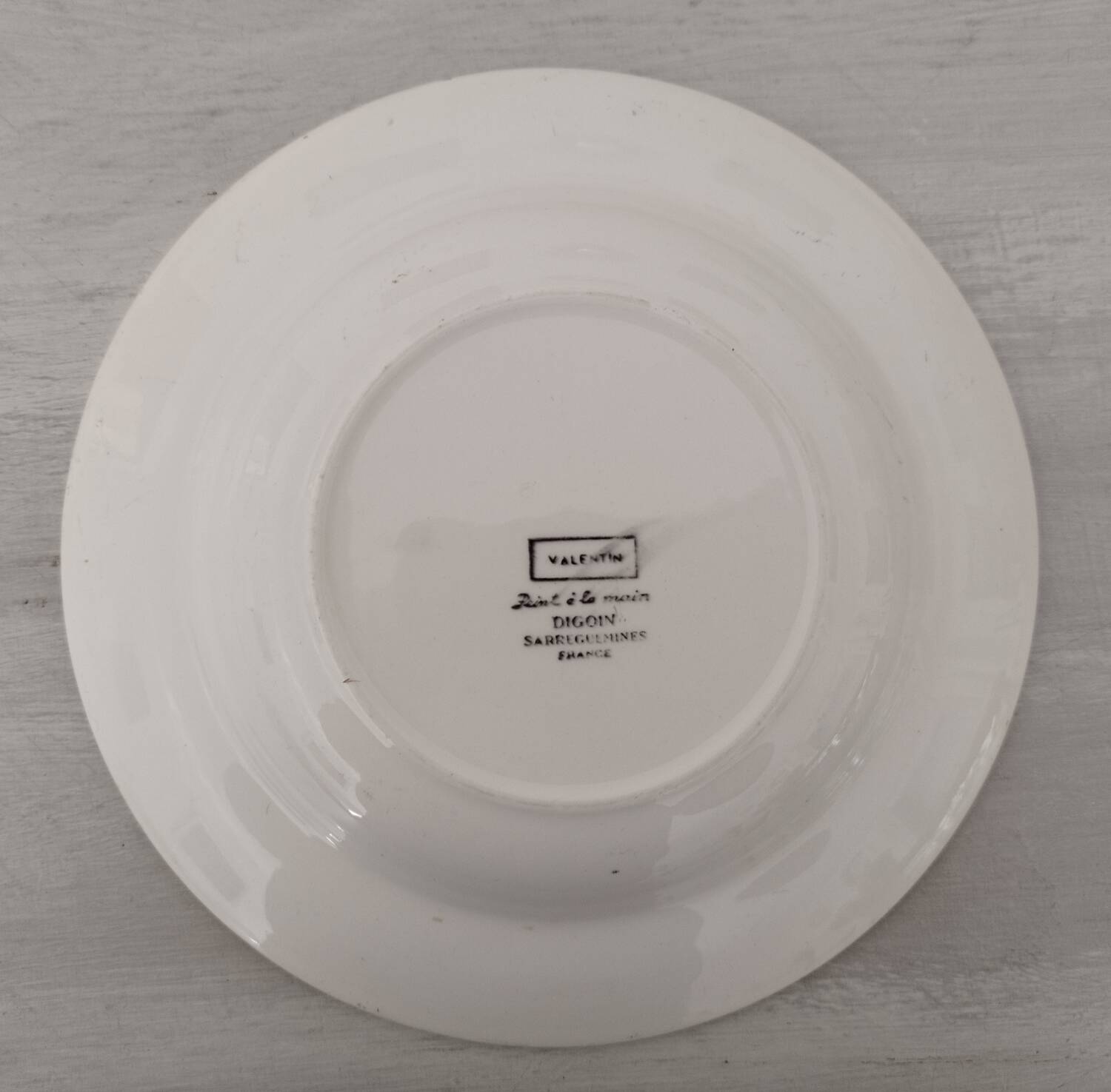 Soup plates soup pasta earthenware digoin sarreguemines vintage valentine model