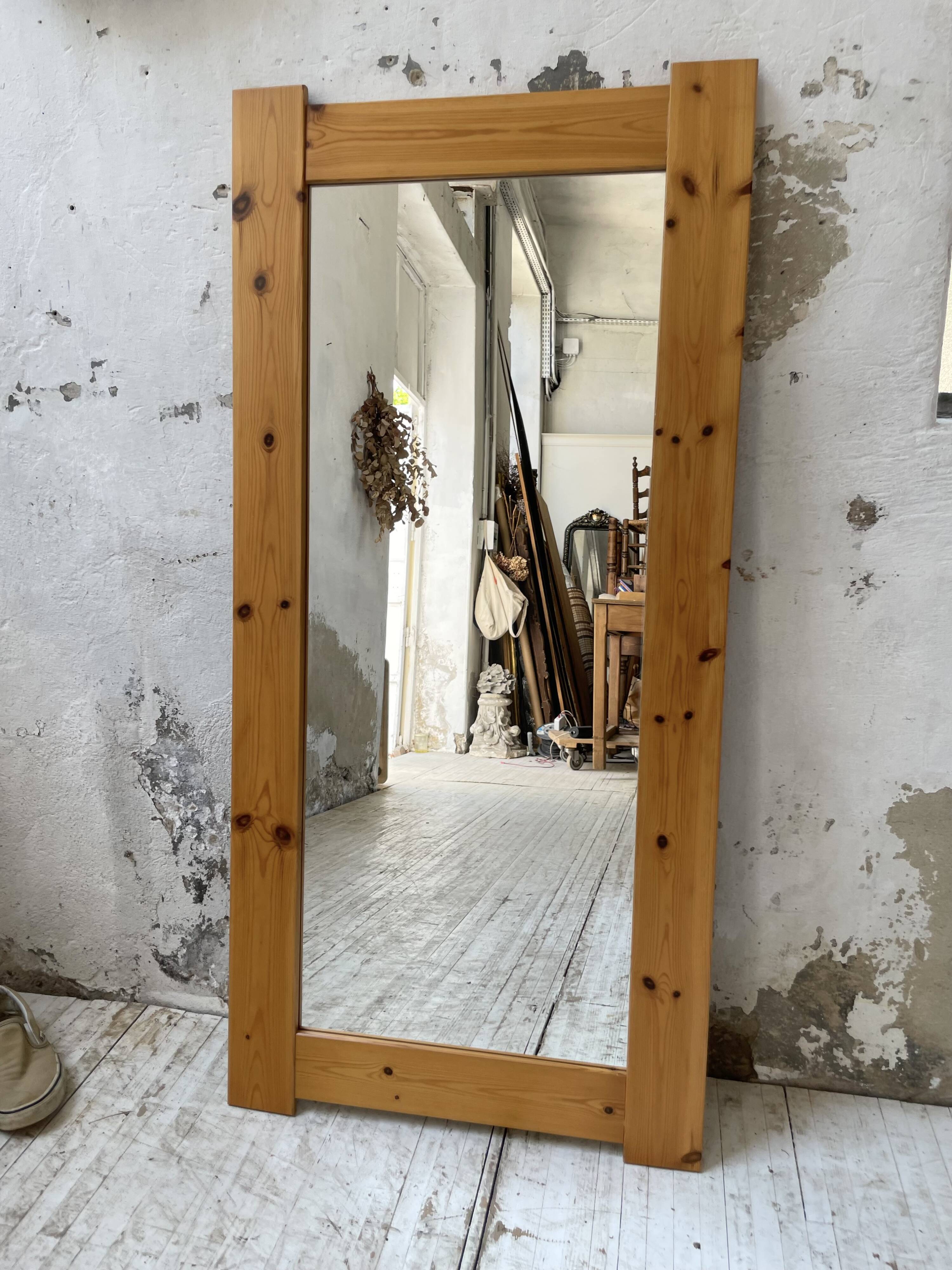 80s pine mirror